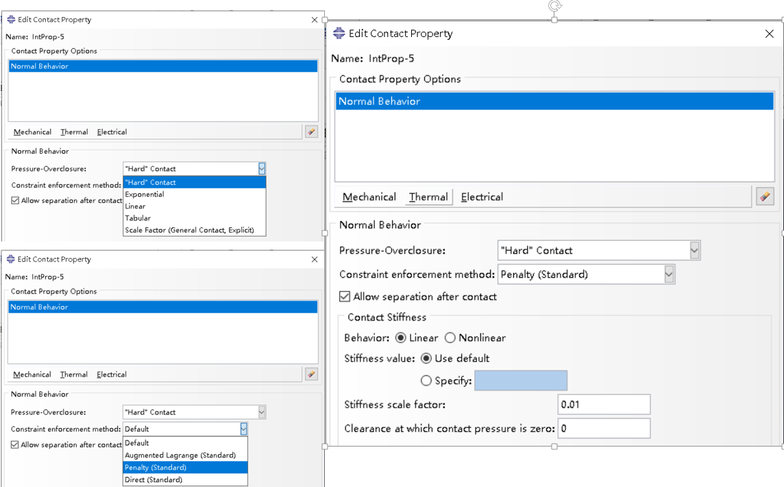 Abaqus中罚函数的设置